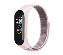 Купить - аксессуар к смарт-чсасам  Ремешок Nylon Style BeCover для Xiaomi Mi Smart Band 7 Pink-Gray (707666)