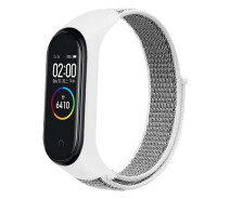 Купить - аксессуар к смарт-чсасам  Ремешок Nylon Style BeCover для Xiaomi Mi Smart Band 7 White-Gray (707663)