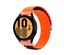 Купить - аксессуар к смарт-чсасам  Ремешок для Huawei Watch 2 – оранжево-черный / Watchbands NormalCloth Wave / ширина крепления 20мм / нейлоновый (W26-2WB70814466)