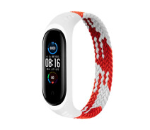Купить - аксессуар к смарт-чсасам  Ремешок Nylon BeCover Elastic Style для Xiaomi Mi Band 5 6 Size L Red White (706159)