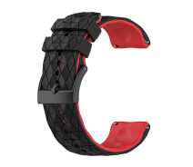 Купить - аксессуар к смарт-чсасам  Силиконовый ремешок Structural Rhombus для Suunto 7/Spartan/Sport/Suunto 9 Baro/D5 черно-red