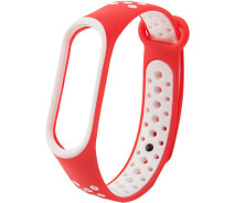 Купить - аксессуар к смарт-чсасам  Ремешок UWatch Replacement Sports Strap for Mi Band 3/4 Red/White