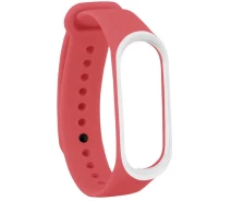 Купить - аксессуар к смарт-чсасам  Ремешок UWatch Double Color Replacement Silicone Band For Xiaomi Mi Band 3/4 Red/White Line