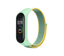 Купить - аксессуар к смарт-чсасам  Ремешок Nylon Style BeCover для Xiaomi Mi Smart Band 7 Green-Yellow (707660)