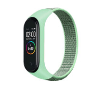 Купить - аксессуар к смарт-чсасам  Ремешок Nylon Style BeCover для Xiaomi Mi Smart Band 5/Mi Smart Band 6 Mint (705426)
