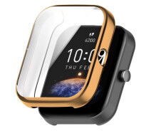 Купить - аксессуар к смарт-чсасам  Защитный чехол Deexe Protective Frame для Xiaomi Amazfit Bip 3/3 Pro - Rose Gold