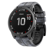 Купить - аксессуар к смарт-чсасам  Ремешок Silicone Army для Garmin Fenix ​​7/7S/6/6 Pro/Instinct 2/2S/Solar 22mm черно-gray