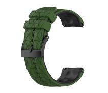 Купить - аксессуар к смарт-чсасам  Силиконовый ремешок Structural Rhombus для Suunto 7/Spartan/Sport/Suunto 9 Baro/D5 зеленым с черным