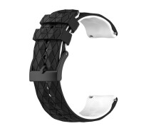 Купить - аксессуар к смарт-чсасам  Силиконовый ремешок Structural Rhombus для Suunto 7/Spartan/Sport/Suunto 9 Baro/D5 black с белым