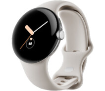 Купить - смарт-часы  Смарт-часы Google Pixel Watch LTE Polished Silver Case/Chalk Active Band (242577)