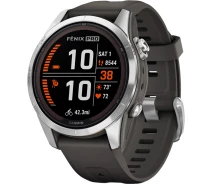 Купить - смарт-часы  Смарт-часы Garmin Fenix ​​7S Pro Solar Edition 42 mm Silver with Graphite Band (010-02776-00) [90552]