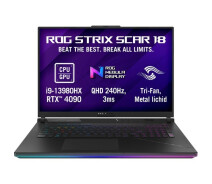 Купить - ноутбук  Игровой ноутбук ASUS ROG Strix Scar 18 G834JY-N6046, Intel Core i9-13980HX до 5.6GHz, 18" WQXGA, 64GB, SSD 2TB, NVIDIA GeForce RTX 4090 16GB, Free DOS "Open Box"