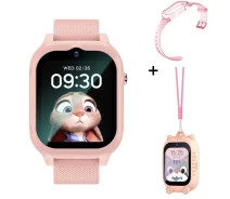 Купить - смарт-часы  Детские смарт часы Lemfo K26 с GPS, видеозвонком, HD-камерой и 2 дополнительными корпусами в комплекте Розовый