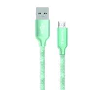 Купить - адаптер и кабель  Кабель ColorWay USB-MicroUSB, 1м Mint (CW-CBUM002-MT)