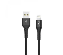 Купить - адаптер и кабель  Кабель SkyDolphin S05L TPE Frost Line USB - Lightning 1м, Black (USB-000549)