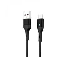 Купить - адаптер и кабель  Кабель SkyDolphin S06V LED Smart Power USB - microUSB 1м, Black (USB-000559)