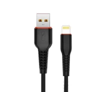 Купить - адаптер и кабель  Кабель SkyDolphin S54L Soft USB - Lightning 1м, Black (USB-000428)