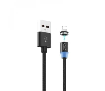 Купить - адаптер и кабель  Кабель SkyDolphin S59L Magnetic USB - Lightning 1м, Black (USB-000440)