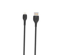 Купить - адаптер и кабель  Кабель SkyDolphin S22L Soft Silicone USB - Lightning 1м, Black (USB-000601)
