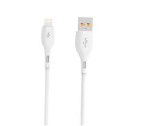 Купить - адаптер и кабель  Кабель SkyDolphin S22L Soft Silicone USB - Lightning 1м, White (USB-000599)