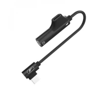 Купить - адаптер и кабель  Переходник SkyDolphin AU03 Type-C - Type-C+3.5mm Black (ADPT-00027)