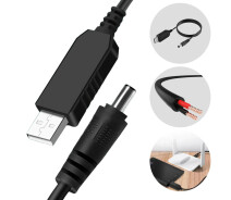 Купить - адаптер и кабель  Повышающий переходник – кабель для роутера Berger USB 5V to 12V to 9V DC 5.5х2.1 (SB 5V to 12V and to 9V DC)
