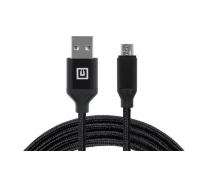 Купить - адаптер и кабель  Кабель REAL-EL Premium Fabric USB-microUSB 2m, Black (EL123500048)