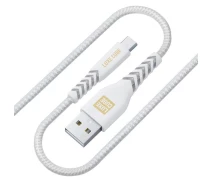 Купить - адаптер и кабель  Кабель Luxe Cube Kevlar USB-microUSB, 1.2м, белый (8886668686266) 