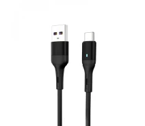 Купить - адаптер и кабель  Кабель SkyDolphin S06T LED Smart Power USB - Type-C 1м, Black (USB-000557)