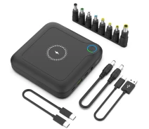 Купить - power bank  GP12 Павербанк для Ноутбука 24000 mAh 27-84W Laptop PowerBank с выходами DC-Jack 12V 16.5V 20V 24V +QC3.0 USB + PD3.0 2 Type C