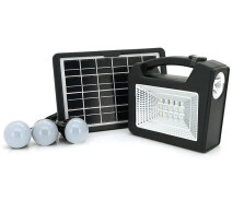 Купить - фонарик  Переносной фонарь с солнечной панелью GDLITE GD103 Solar Panel, 4500 мАч, 3 лампочки 3W, USB выход