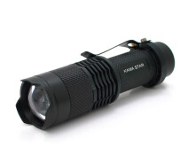 Купить - фонарик  Лихтарик ручной KAMASTAR KM82, 1LED CREE Q5, 3W, 3 режима, ZOOM, АА/1300mah, IP40, СЗУ, 82х26х26