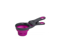 Купить - мерную посуду  Мерный стакан для корма Dexas Collapsible KlipScoop складной на клипсе 120 мл пурпурный (PW6504322405)