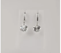 Купить - серебряную серьгу  Серьги висюльки с белыми камнями Maxi Silver 7938/2