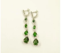 Купить - серебряную серьгу  Длинные сережки с фианитами Maxi Silver 8477