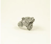 Купить - серебряное кольцо  Печатка медведь Maxi Silver 8566 SE, размер 19.5