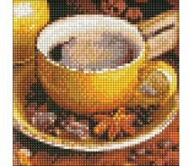 Купить - алмазную мозаику  Алмазная мозаика без подрамника "Кофейное наслаждение" Идейка AMC7680 20х20 см