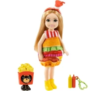 Купить - игрушку для девочки  Кукла Барби Челси в костюме Бургера ​Barbie Club Chelsea Dress-Up Doll in Burger Costume GRP69