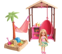 Купить - игрушку для девочки  Кукла Barbie Челси Хижина Chelsea Doll and Tiki Hut Playset FWV24