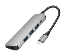 Купить - кардридер  USB Type-C разветвитель | хаб на 4 порта USB 3.0 + MicroUSB для ноутбука Digital Lion MH-03
