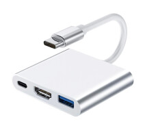 Купить - кардридер  USB Type-C хаб 3в1: USB 3.0 + HDMI + Type-C, мультифункциональный разветвитель для ноутбука Digital Lion MH-06