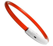 Купить - ошейник для собак и котов  Светодиодный светящийся ошейник с LED подсветкой iPets LC-01, размер L, красный