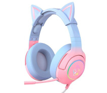 Купить - наушники  Наушники с ушками кошки проводные ONIKUMA Gaming CAT RGB K9 Blue/Pink (020033)