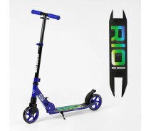 Купить - самоката  Самокат двухколесный Best Scooter передний амортизатор задний тормоз стальной руль Синий (R-74099)