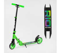 Купить - самоката  Самокат двухколесный Best Scooter передний амортизатор стальной руль Зеленый (R-12005)