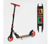 Купить - самоката  Самокат двухколесный Best Scooter передний амортизатор задний тормоз стальной руль Красный с черным (R-88505)