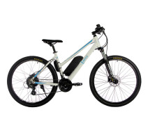 Купить - электровелосипеды  Женский электровелосипед E-motion City GT 27,5" 36v 12Ah 500w / рама 18" бело-голубой