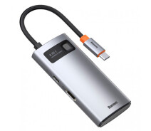 Купить - кардридер  HUB адаптер USB BASEUS CAHUB-CY0G Type-C Metal Gleam Series 4-in-1 Multifunctional Docking Station 2USB, HDMI, Type-C, 100W PD