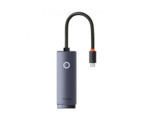 Купить - кардридер  Переходник Baseus Lite Series Ethernet Adapter Type-C to RJ45 LAN Port (100Mbps) WKQX000201 (17463)