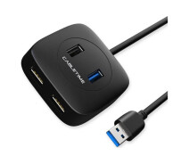 Купить - кардридер  USB-хаб Cabletime 4-Ports, USB3.0 + USB2.0 + Micro B с питанием (CB43B)